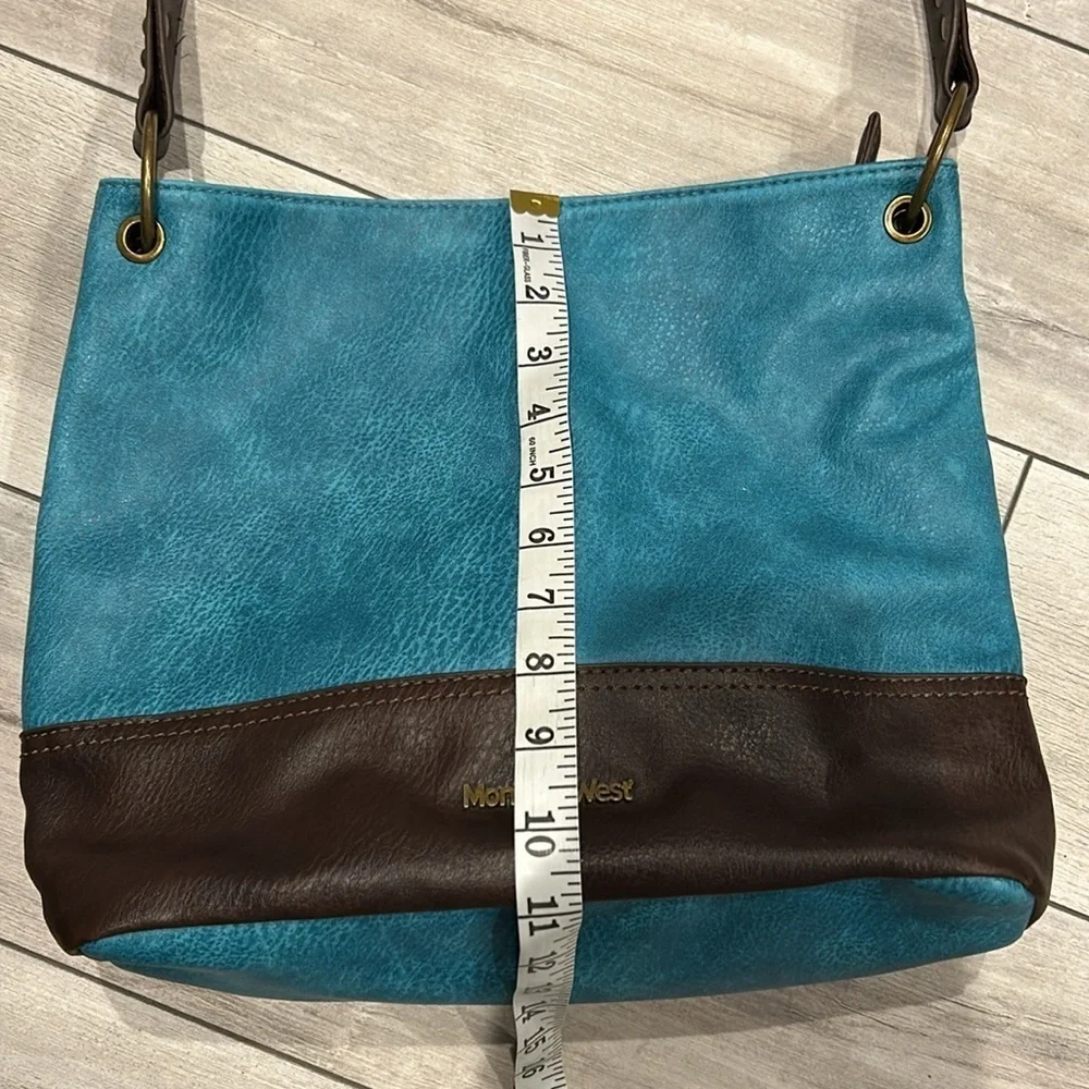 Montana West blue and brown hobo shoulder bag